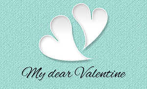 フリー素材 イラスト 冬 バレンタイン ハート カード 名刺 名刺サイズ テンプレート 印刷 Valentine's day 無料 商用可 PNG