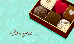 フリー素材 イラスト 冬 バレンタイン チョコレート ハート カード 名刺 名刺サイズ テンプレート 印刷 Valentine's day 無料 商用可 PNG