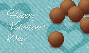 フリー素材 イラスト 冬 バレンタイン チョコレート トリュフ ハート カード 名刺 名刺サイズ テンプレート 印刷 Valentine's day 無料 商用可 PNG